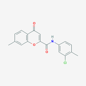 N-(3-chloro-4-methylphenyl)-7-methyl-4-oxo-4H-chromene-2-carboxamide - 