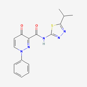 4-oxo-1-phenyl-N-[5-(propan-2-yl)-1,3,4-thiadiazol-2-yl]-1,4-dihydropyridazine-3-carboxamide - 