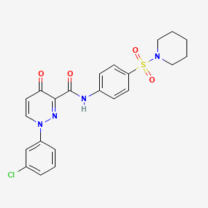 1-(3-chlorophenyl)-4-oxo-N-[4-(piperidin-1-ylsulfonyl)phenyl]-1,4-dihydropyridazine-3-carboxamide - 