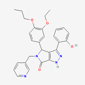 4-(3-ethoxy-4-propoxyphenyl)-3-(2-hydroxyphenyl)-5-(pyridin-3-ylmethyl)-4,5-dihydropyrrolo[3,4-c]pyrazol-6(1H)-one - 