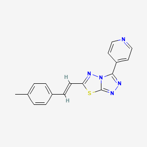 6-[(E)-2-(4-methylphenyl)vinyl]-3-pyridin-4-yl[1,2,4]triazolo[3,4-b][1,3,4]thiadiazole - 