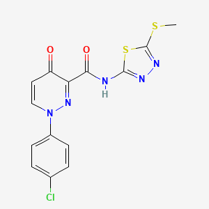 1-(4-chlorophenyl)-N-[5-(methylsulfanyl)-1,3,4-thiadiazol-2-yl]-4-oxo-1,4-dihydropyridazine-3-carboxamide - 