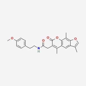 N-[2-(4-methoxyphenyl)ethyl]-2-(3,5,9-trimethyl-7-oxo-7H-furo[3,2-g]chromen-6-yl)acetamide - 