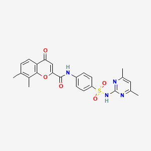 N-{4-[(4,6-dimethylpyrimidin-2-yl)sulfamoyl]phenyl}-7,8-dimethyl-4-oxo-4H-chromene-2-carboxamide - 