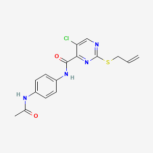 N-[4-(acetylamino)phenyl]-5-chloro-2-(prop-2-en-1-ylsulfanyl)pyrimidine-4-carboxamide - 