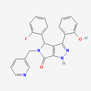 4-(2-fluorophenyl)-3-(2-hydroxyphenyl)-5-(pyridin-3-ylmethyl)-4,5-dihydropyrrolo[3,4-c]pyrazol-6(1H)-one - 