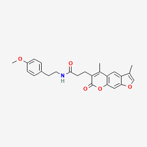 3-(3,5-dimethyl-7-oxo-7H-furo[3,2-g]chromen-6-yl)-N-[2-(4-methoxyphenyl)ethyl]propanamide - 