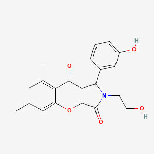 2-(2-Hydroxyethyl)-1-(3-hydroxyphenyl)-6,8-dimethyl-1,2-dihydrochromeno[2,3-c]pyrrole-3,9-dione - 