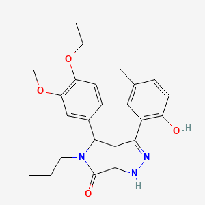 4-(4-ethoxy-3-methoxyphenyl)-3-(2-hydroxy-5-methylphenyl)-5-propyl-4,5-dihydropyrrolo[3,4-c]pyrazol-6(1H)-one - 