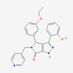 4-(3-ethoxyphenyl)-3-(2-hydroxyphenyl)-5-(pyridin-4-ylmethyl)-4,5-dihydropyrrolo[3,4-c]pyrazol-6(1H)-one - 