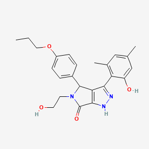 3-(2-hydroxy-4,6-dimethylphenyl)-5-(2-hydroxyethyl)-4-(4-propoxyphenyl)-4,5-dihydropyrrolo[3,4-c]pyrazol-6(1H)-one - 