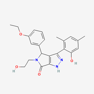 4-(3-ethoxyphenyl)-3-(2-hydroxy-4,6-dimethylphenyl)-5-(2-hydroxyethyl)-4,5-dihydropyrrolo[3,4-c]pyrazol-6(1H)-one - 