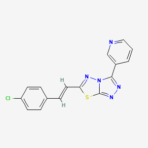 6-[(E)-2-(4-chlorophenyl)ethenyl]-3-(pyridin-3-yl)[1,2,4]triazolo[3,4-b][1,3,4]thiadiazole - 