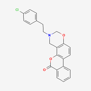 3-[2-(4-chlorophenyl)ethyl]-3,4-dihydro-2H,6H-benzo[3,4]chromeno[8,7-e][1,3]oxazin-6-one - 
