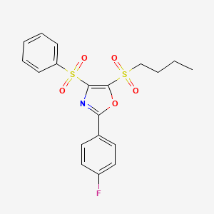 5-(Butylsulfonyl)-2-(4-fluorophenyl)-4-(phenylsulfonyl)-1,3-oxazole - 