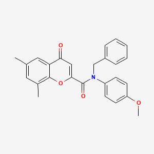 N-benzyl-N-(4-methoxyphenyl)-6,8-dimethyl-4-oxo-4H-chromene-2-carboxamide - 