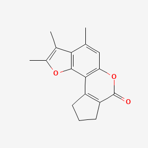 2,3,4-trimethyl-9,10-dihydrocyclopenta[c]furo[2,3-f]chromen-7(8H)-one - 