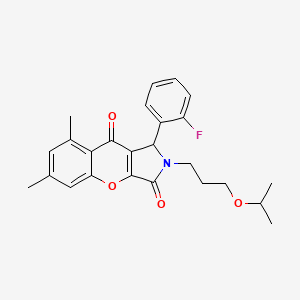 1-(2-Fluorophenyl)-6,8-dimethyl-2-[3-(propan-2-yloxy)propyl]-1,2-dihydrochromeno[2,3-c]pyrrole-3,9-dione - 