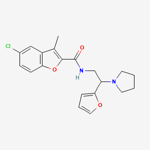 5-chloro-N-[2-(furan-2-yl)-2-(pyrrolidin-1-yl)ethyl]-3-methyl-1-benzofuran-2-carboxamide - 