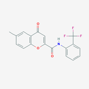 6-methyl-4-oxo-N-[2-(trifluoromethyl)phenyl]-4H-chromene-2-carboxamide - 
