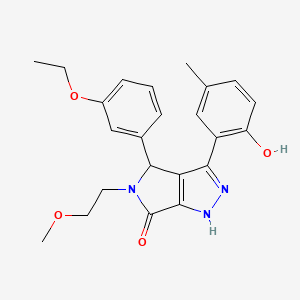 4-(3-ethoxyphenyl)-3-(2-hydroxy-5-methylphenyl)-5-(2-methoxyethyl)-4,5-dihydropyrrolo[3,4-c]pyrazol-6(1H)-one - 