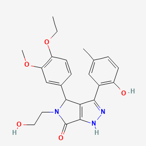 4-(4-ethoxy-3-methoxyphenyl)-5-(2-hydroxyethyl)-3-(2-hydroxy-5-methylphenyl)-4,5-dihydropyrrolo[3,4-c]pyrazol-6(1H)-one - 