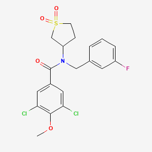 3,5-dichloro-N-(1,1-dioxidotetrahydrothiophen-3-yl)-N-(3-fluorobenzyl)-4-methoxybenzamide - 