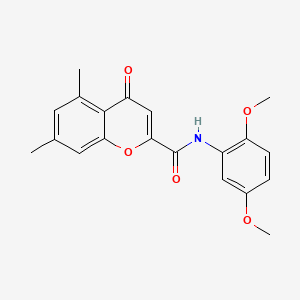 N-(2,5-dimethoxyphenyl)-5,7-dimethyl-4-oxo-4H-chromene-2-carboxamide - 