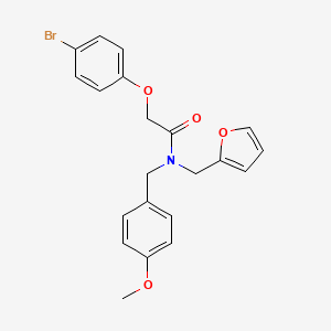 2-(4-bromophenoxy)-N-(furan-2-ylmethyl)-N-(4-methoxybenzyl)acetamide -