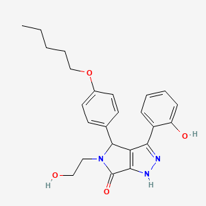 5-(2-hydroxyethyl)-3-(2-hydroxyphenyl)-4-[4-(pentyloxy)phenyl]-4,5-dihydropyrrolo[3,4-c]pyrazol-6(1H)-one - 