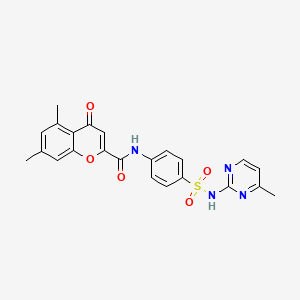 5,7-dimethyl-N-{4-[(4-methylpyrimidin-2-yl)sulfamoyl]phenyl}-4-oxo-4H-chromene-2-carboxamide - 