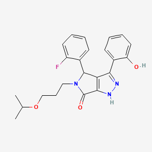 4-(2-fluorophenyl)-3-(2-hydroxyphenyl)-5-[3-(propan-2-yloxy)propyl]-4,5-dihydropyrrolo[3,4-c]pyrazol-6(1H)-one - 