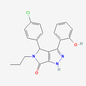 4-(4-chlorophenyl)-3-(2-hydroxyphenyl)-5-propyl-4,5-dihydropyrrolo[3,4-c]pyrazol-6(2H)-one - 