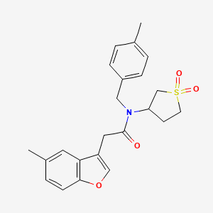 N-(1,1-dioxidotetrahydrothiophen-3-yl)-2-(5-methyl-1-benzofuran-3-yl)-N-(4-methylbenzyl)acetamide - 