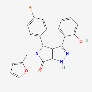 4-(4-bromophenyl)-5-(furan-2-ylmethyl)-3-(2-hydroxyphenyl)-4,5-dihydropyrrolo[3,4-c]pyrazol-6(1H)-one - 
