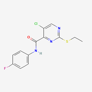 5-chloro-2-(ethylsulfanyl)-N-(4-fluorophenyl)pyrimidine-4-carboxamide - 