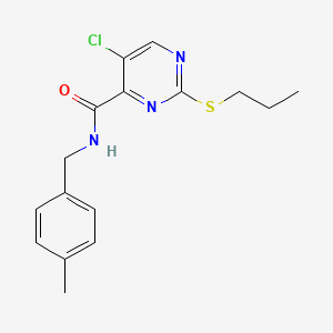 5-chloro-N-(4-methylbenzyl)-2-(propylsulfanyl)pyrimidine-4-carboxamide - 