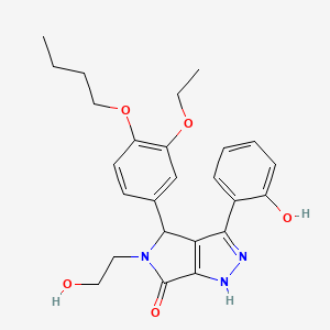 4-(4-butoxy-3-ethoxyphenyl)-5-(2-hydroxyethyl)-3-(2-hydroxyphenyl)-4,5-dihydropyrrolo[3,4-c]pyrazol-6(1H)-one - 