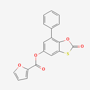 2-Oxo-7-phenyl-1,3-benzoxathiol-5-yl furan-2-carboxylate - 