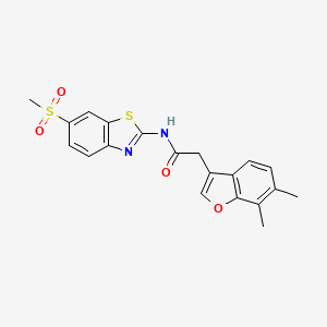 2-(6,7-dimethyl-1-benzofuran-3-yl)-N-[6-(methylsulfonyl)-1,3-benzothiazol-2-yl]acetamide - 