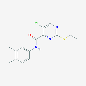 5-chloro-N-(3,4-dimethylphenyl)-2-(ethylsulfanyl)pyrimidine-4-carboxamide - 