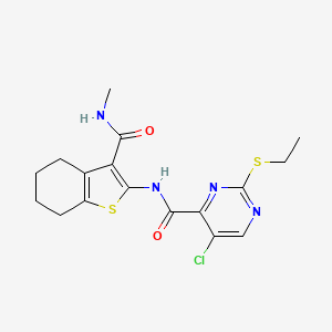 5-chloro-2-(ethylsulfanyl)-N-[3-(methylcarbamoyl)-4,5,6,7-tetrahydro-1-benzothiophen-2-yl]pyrimidine-4-carboxamide - 