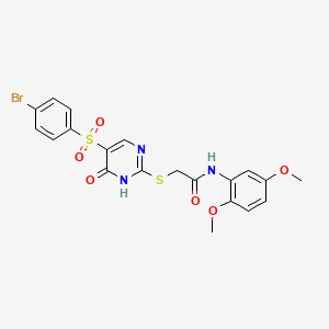 2-((5-((4-bromophenyl)sulfonyl)-6-oxo-1,6-dihydropyrimidin-2-yl)thio)-N-(2,5-dimethoxyphenyl)acetamide - 