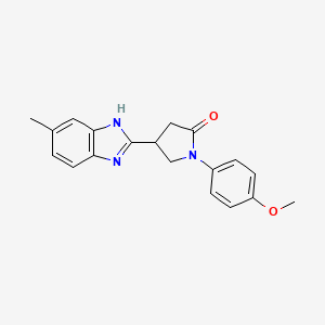 1-(4-methoxyphenyl)-4-(5-methyl-1H-benzimidazol-2-yl)pyrrolidin-2-one - 