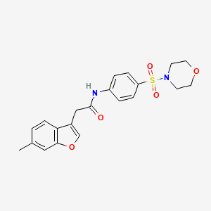 2-(6-methyl-1-benzofuran-3-yl)-N-[4-(morpholin-4-ylsulfonyl)phenyl]acetamide - 