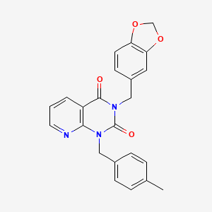 3-[(2H-1,3-benzodioxol-5-yl)methyl]-1-[(4-methylphenyl)methyl]-1H,2H,3H,4H-pyrido[2,3-d]pyrimidine-2,4-dione - 