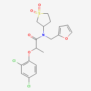 2-(2,4-dichlorophenoxy)-N-(1,1-dioxidotetrahydrothiophen-3-yl)-N-(furan-2-ylmethyl)propanamide - 