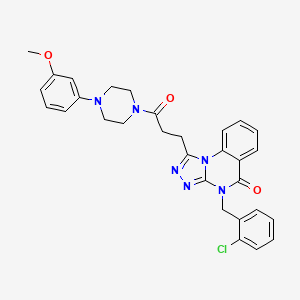 4-[(2-chlorophenyl)methyl]-1-{3-[4-(3-methoxyphenyl)piperazin-1-yl]-3-oxopropyl}-4H,5H-[1,2,4]triazolo[4,3-a]quinazolin-5-one - 
