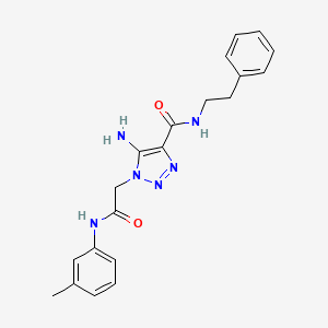 5-amino-1-{[(3-methylphenyl)carbamoyl]methyl}-N-(2-phenylethyl)-1H-1,2,3-triazole-4-carboxamide - 