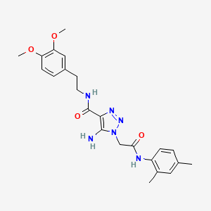 5-amino-N-[2-(3,4-dimethoxyphenyl)ethyl]-1-{2-[(2,4-dimethylphenyl)amino]-2-oxoethyl}-1H-1,2,3-triazole-4-carboxamide - 